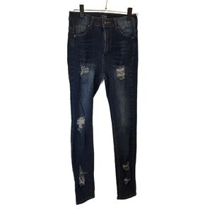 LA Girl‎ High Rise Distressed Skinny Jeans Size 5